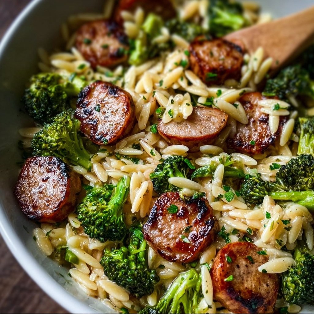 Chicken Sausage and Broccoli Orzo – Quick, Easy, and Packed with Flavor