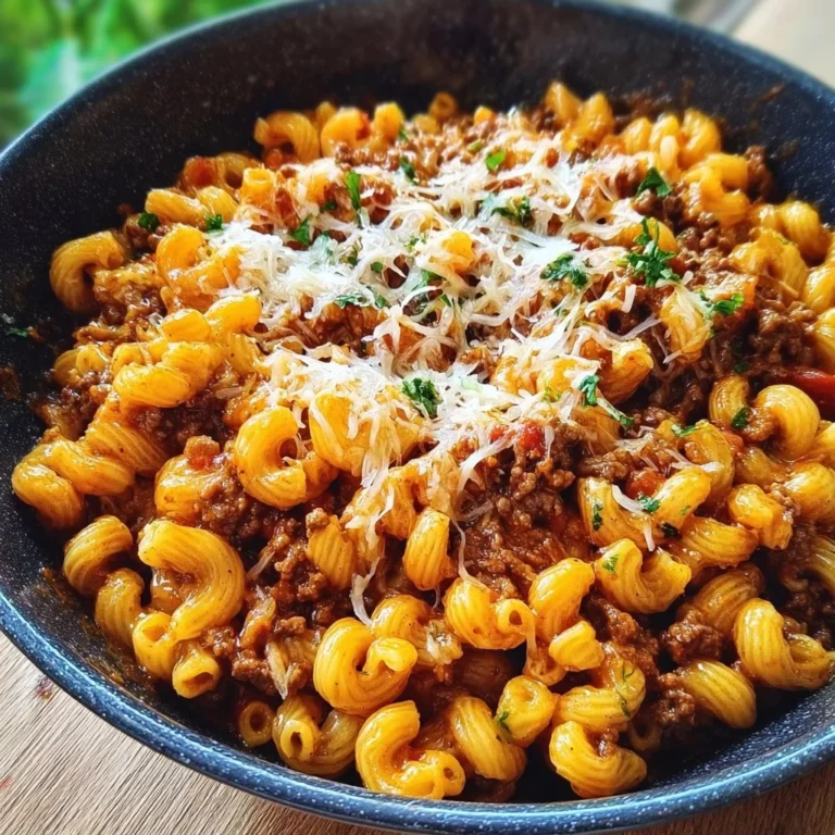 Cheesy taco pasta garnished with fresh herbs in a bowl