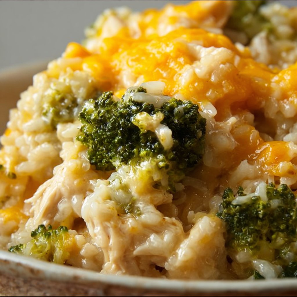 Easy Crockpot Cheesy Chicken Broccoli Rice