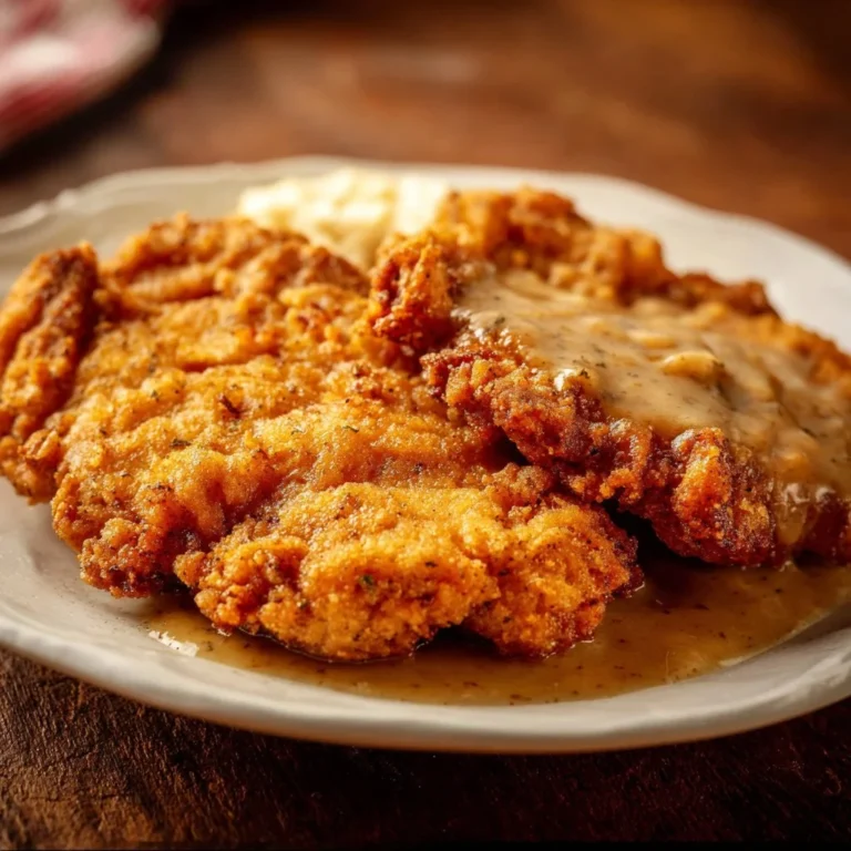 Delicious Grandma's Country Fried Steak with savory gravy on a plate