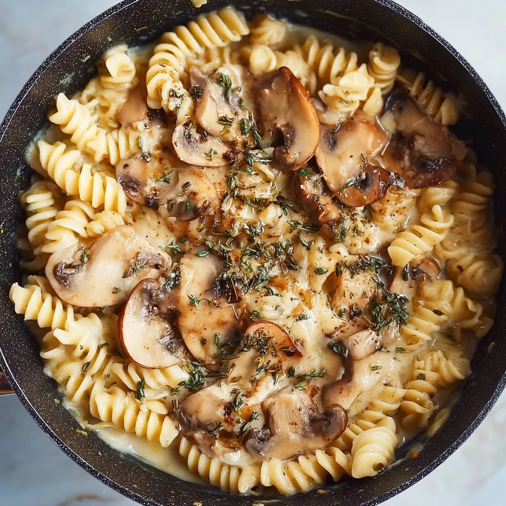 One-pot mushroom and white bean pasta recipe