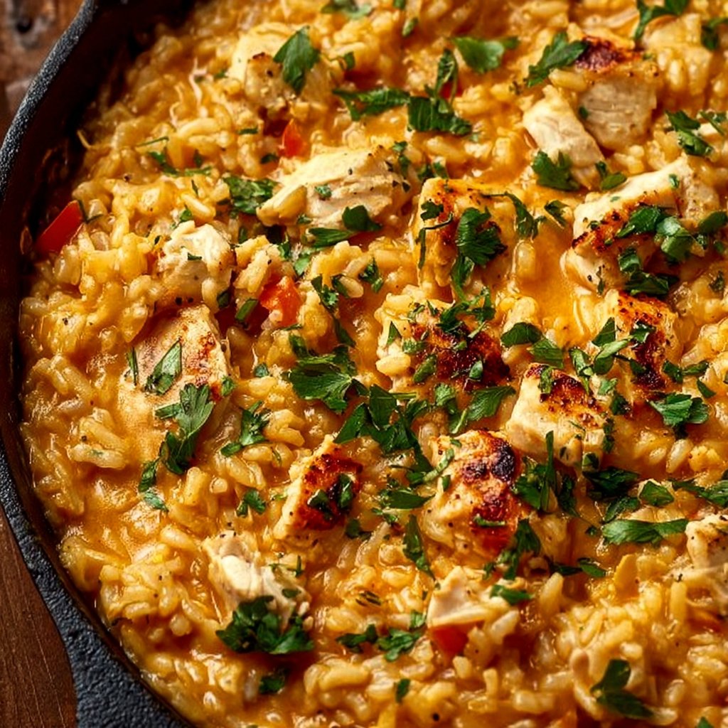 One Pot Queso Chicken and Rice: Easy Comfort Food